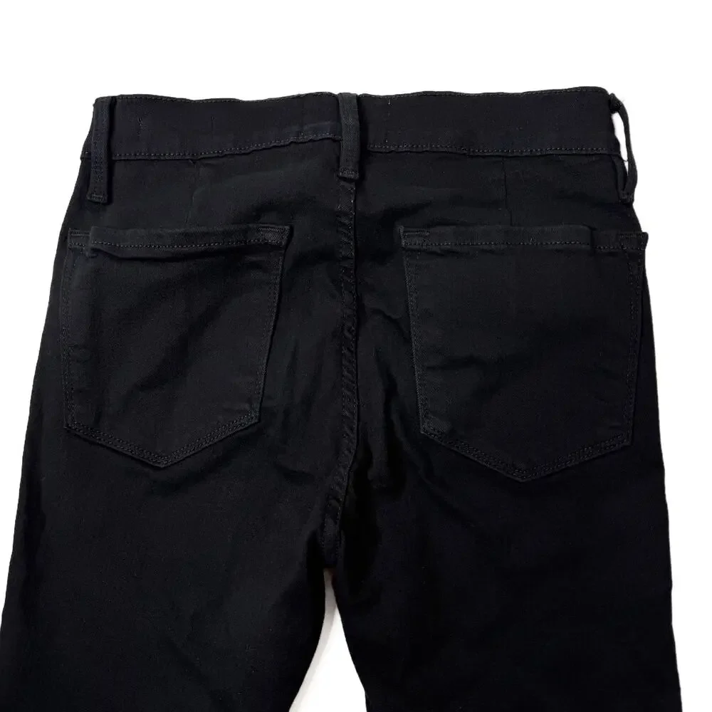 FRAME Denim Le Skinny De Jeanne Flounce Flare Raw Hem Jeans size 25